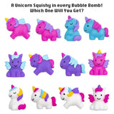 1 Pack Unicorn Bath Bombs for Kids with Toy Surprises