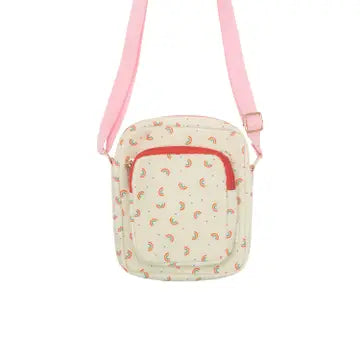 Vintage rainbow utility bag, colorful and practical for everyday use