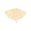 Yellow retro-style daisy print wide brim sunhat, stylish and sun-protective