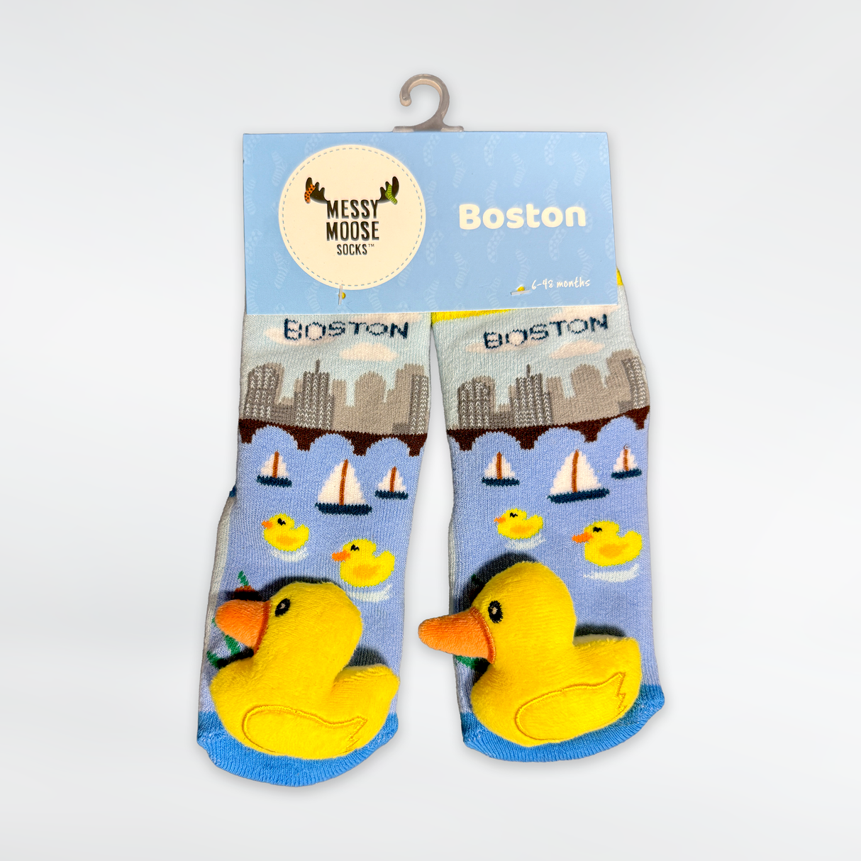 Boston Duck Plush Socks for Toddler or Baby
