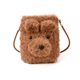 Cute Plush Bear Shoulder Bag Mini Crossbody Bag for Kids