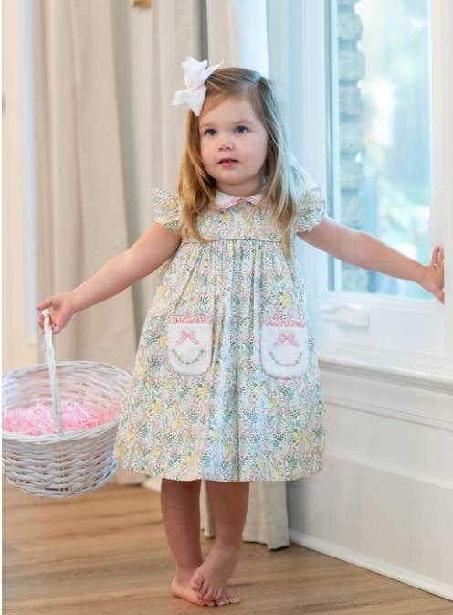 Easter Floral float dress with pockets