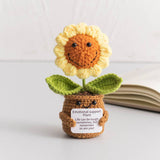 Handmade Knitted Potted Plants Cotton Desk Decor