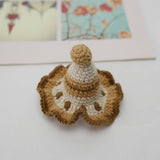 Colorful Princess Crochet Hat Hair Clip Handmade Hair Accessory
