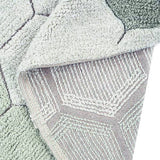 Washable rug Round Honeycomb Blue Sage