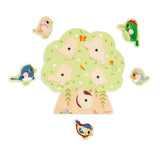 Chunky Wooden Bird Sounds Peg Puzzle