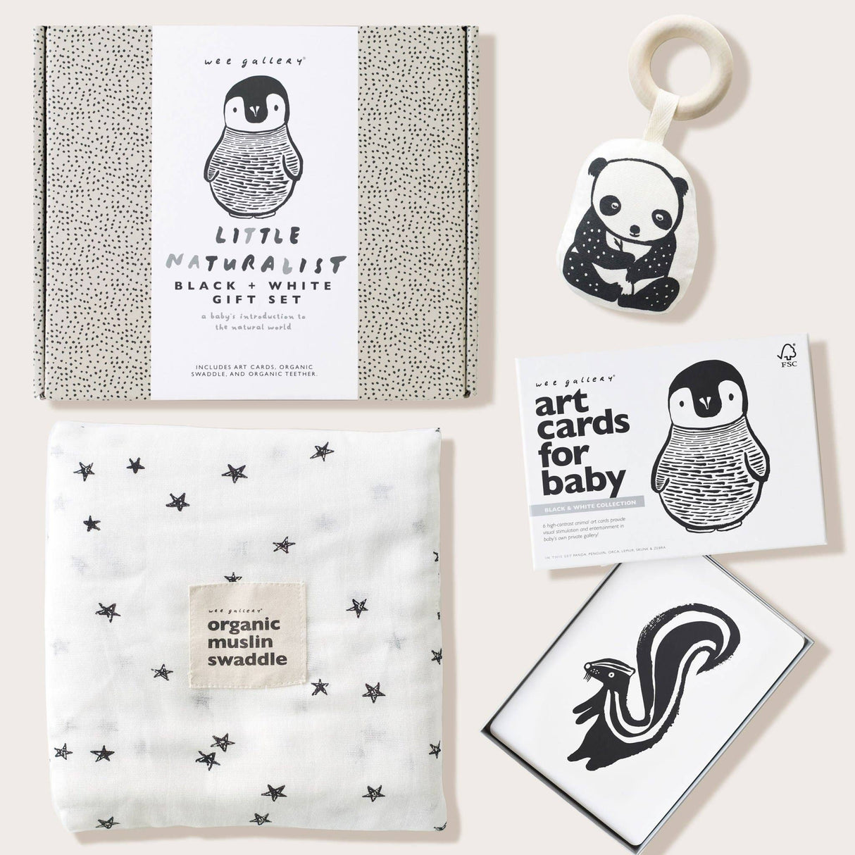 Little Naturalist Gift Set - Black + White