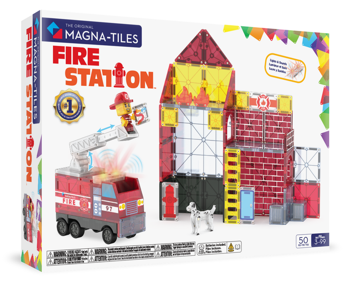 Magna-Tiles Fire Station 50-Piece Set