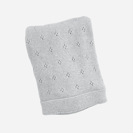 Heirloom Pique Blanket Grey Organic Cotton Gift Baby Summer