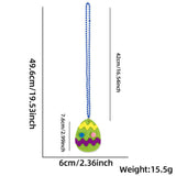 Children's Easter Bunny Necklace Colorful Egg Chain for Family Gatherings