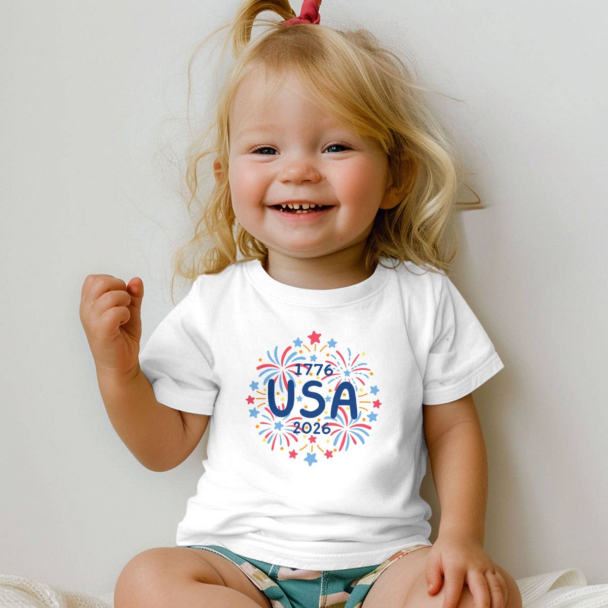 USA Fireworks Doodles 1776-2026 Toddler T-Shirt 2T-5/6