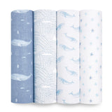 Aden & Anias organic cotton muslin swaddle blanket 4 pack