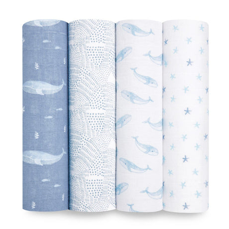 Aden & Anias organic cotton muslin swaddle blanket 4 pack
