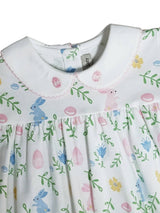 Girl's Float dress Easter floral with Bunnies