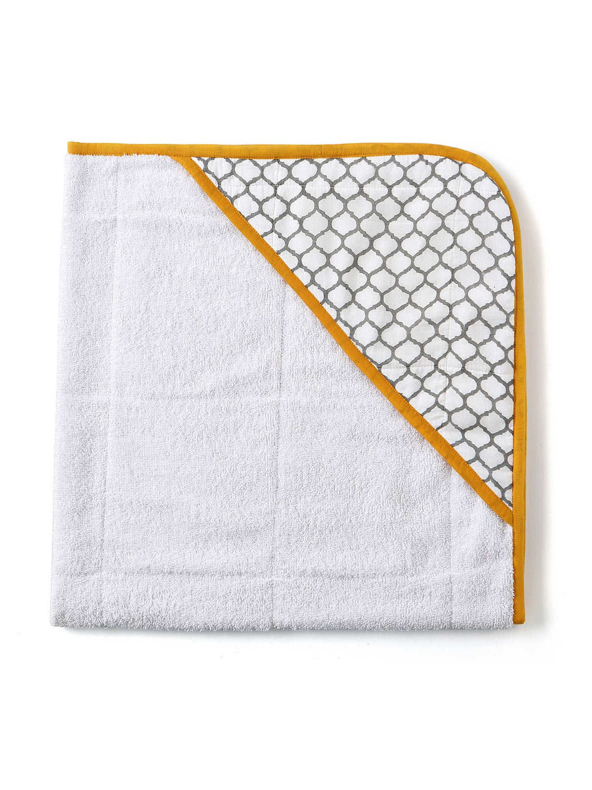 Hooded Towel: Handmade, Block-Printed Cotton, Baby/Toddler