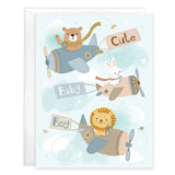 Baby Greeting Card - Baby Boy Airplanes