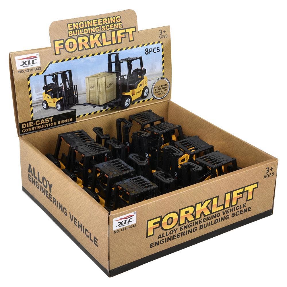 5" Diecast Pull Back Forklift       8/Disp