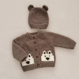 Bear Cardigan, Tan | Baby & Kid Sweater