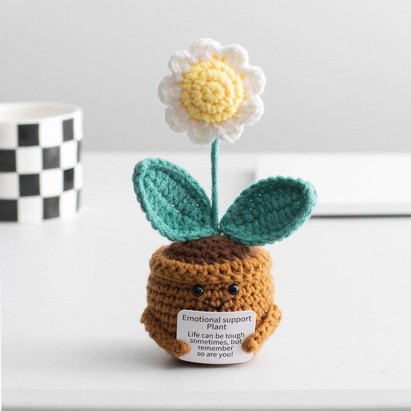 Handmade Knitted Potted Plants Cotton Desk Decor