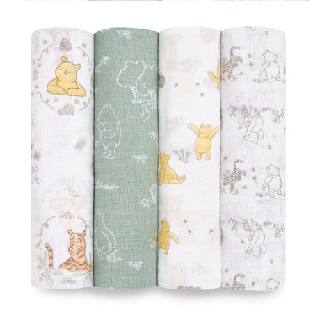 essentials cotton muslin swaddle blanket 4 pack