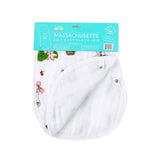 Massachusetts Floral Baby Burp Cloth and Bib 2 in 1  Perfect Baby Shower Add On