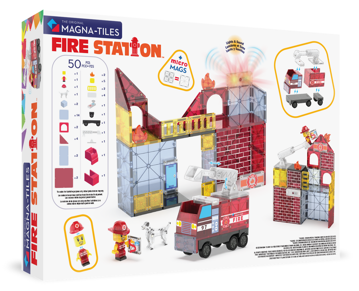 Magna-Tiles Fire Station 50-Piece Set