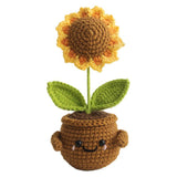 Handmade Knitted Potted Plants Cotton Desk Decor