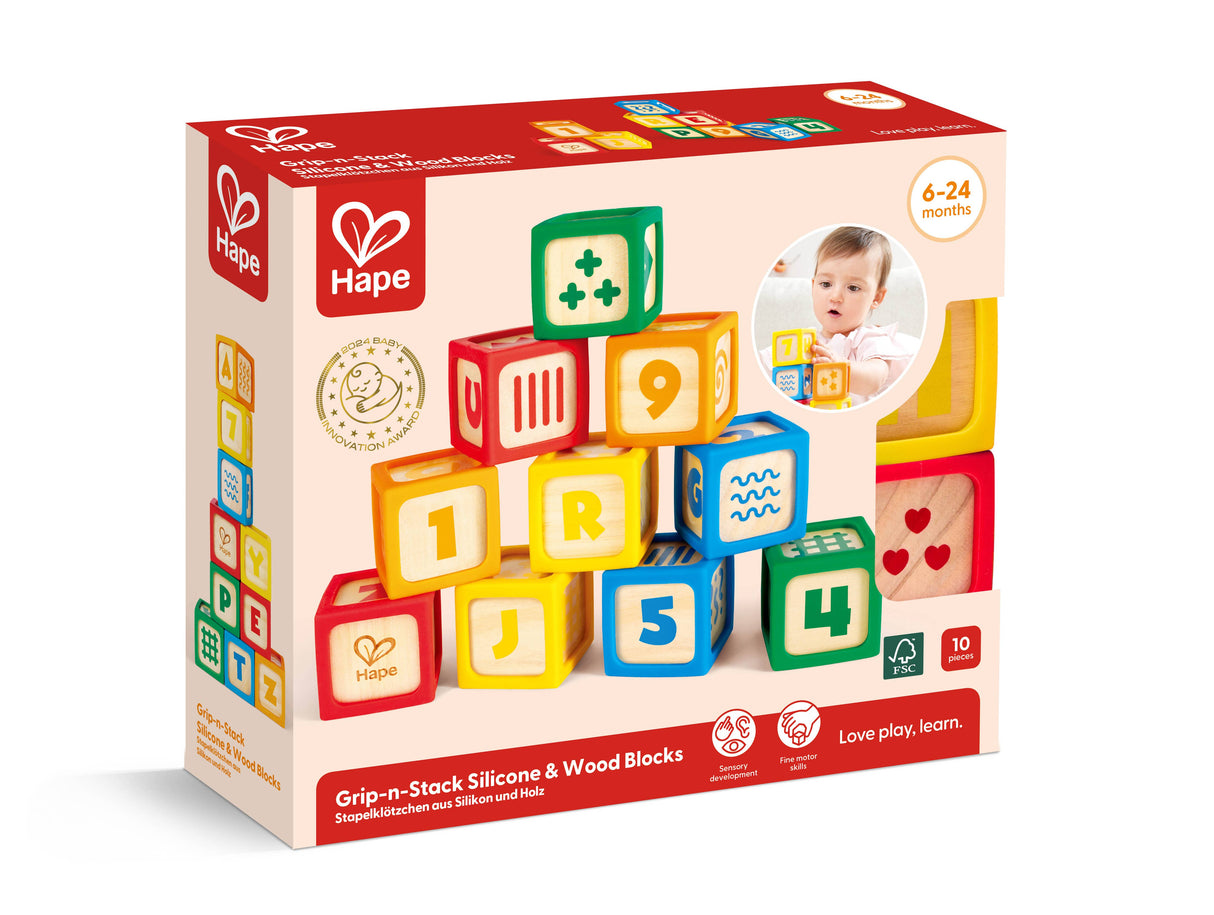 Grip-n-Stack Silicone & Wood Blocks