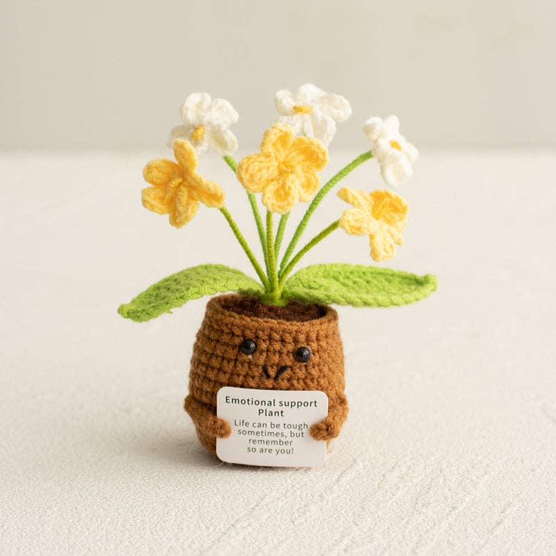 Handmade Knitted Potted Plants Cotton Desk Decor
