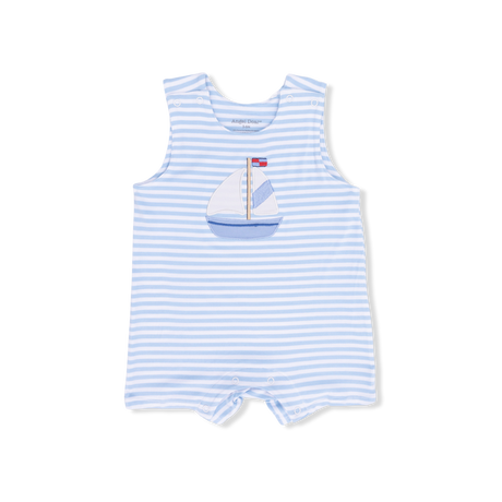 Bubbly Sailboat Stripe - Sleeveless Jon Jon