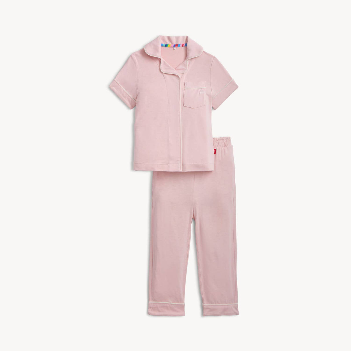 BLUSH PINK RF MAGNET S/S LNG PNT PJ PIPPING