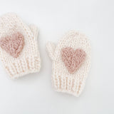 Heart Mittens, Blush | Baby & Kid Valentine's