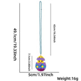 Children's Easter Bunny Necklace Colorful Egg Chain for Family Gatherings