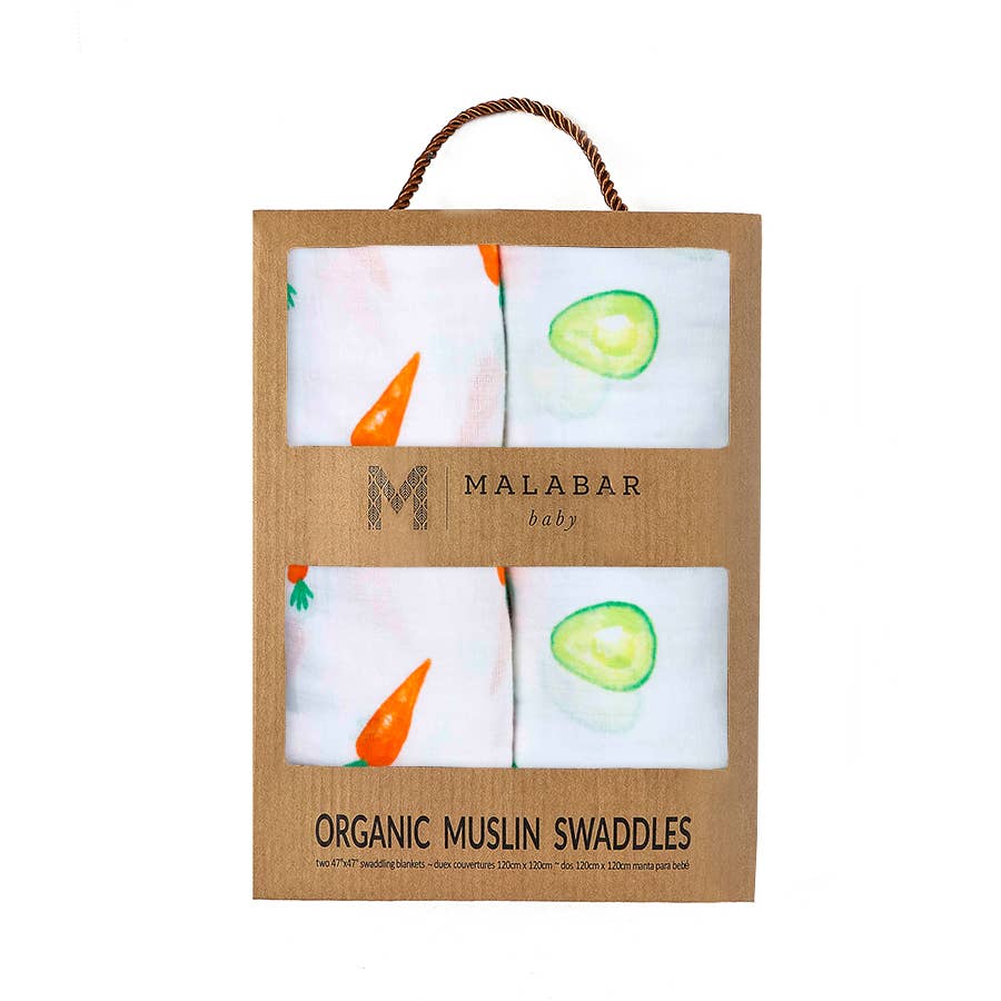 2-PC Swaddle Gift Set: GOTS Certified Organic Cotton Muslin