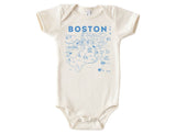 Boston Baby One-Piece – City Map, Organic Cotton, USA Made