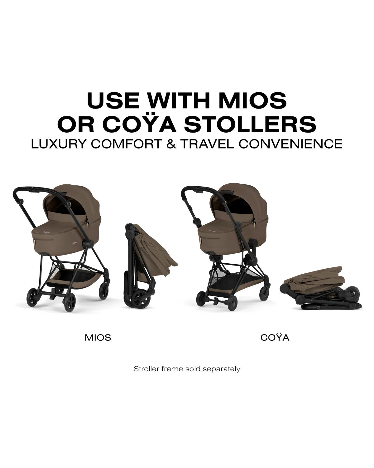 NEW! Mios/Coya Fold Lux Carry Cot (pre-order, expected mid-late April)