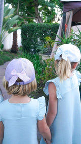Rainbow Unicorn Bow Baseball Hat (Baby, Youth)