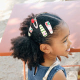 Cherry Kiss Stripy Clips