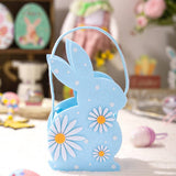 Easter Bunny 3D Felt Basket Cute Rabbit Tote Bag