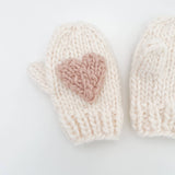 Heart Mittens, Blush | Baby & Kid Valentine's