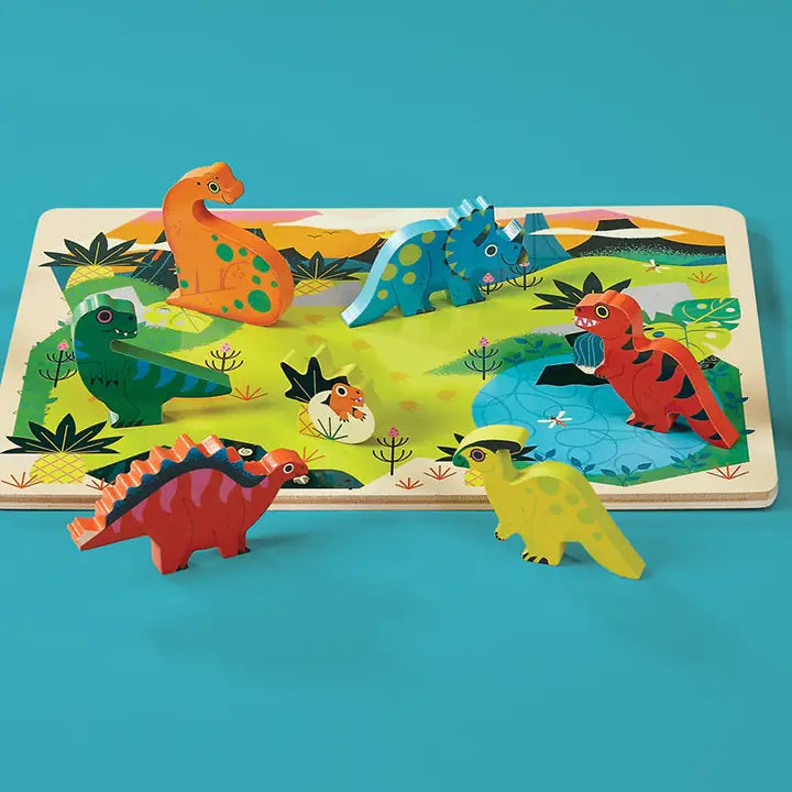 16-Piece Wood Puzzle - Dinosaur