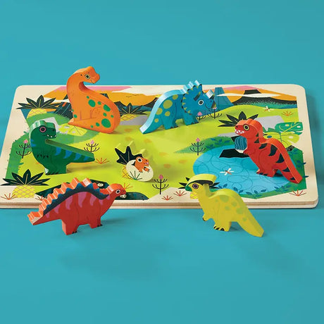16-Piece Wood Puzzle - Dinosaur