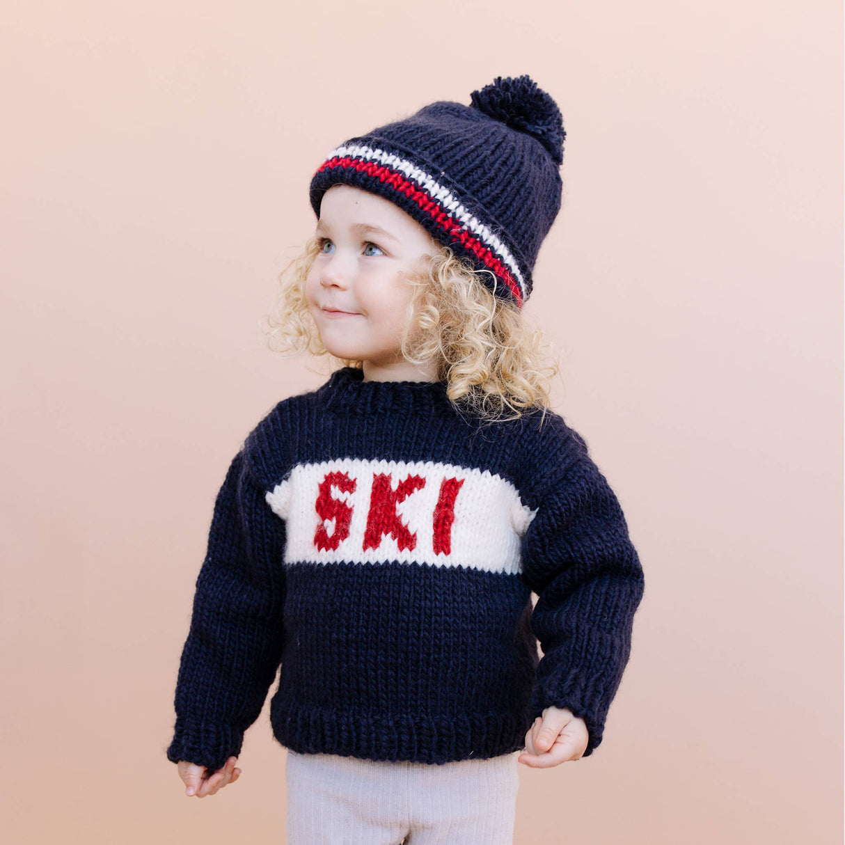Ski Sweater, Navy Baby Kids Christmas Holiday Winter Gift