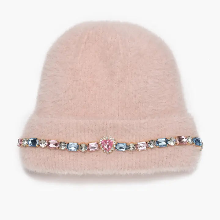 Super Small Cotton Candy Jeweled Beanie