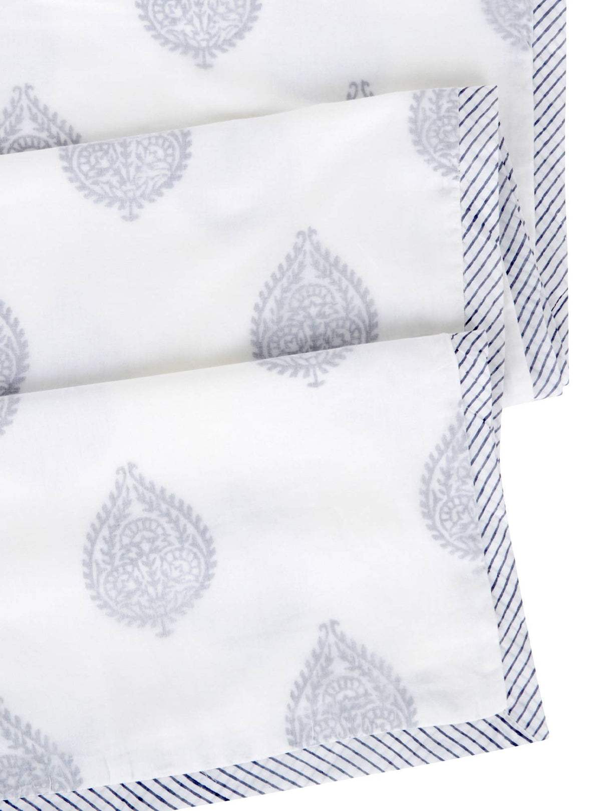 Receiving/Stroller Blanket: Handmade, Block-Printed Cotton
