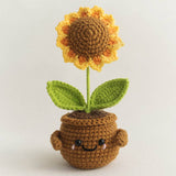 Handmade Knitted Potted Plants Cotton Desk Decor