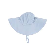Solid Blue Fog Wide Brim Sunhat