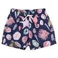 Baby Boys Swim Trunk - Navy Watercolor Shells
