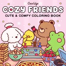 Coco Wyo Cozy Friends Cute an comfy coloring Book