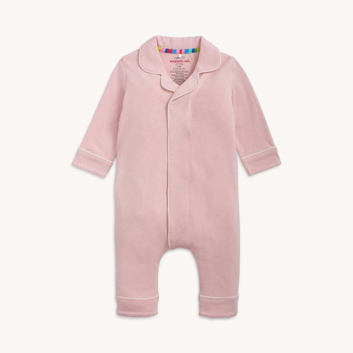 BLUSH PINK RIGHT FIT MAGNET PANT ROMPER W PIP